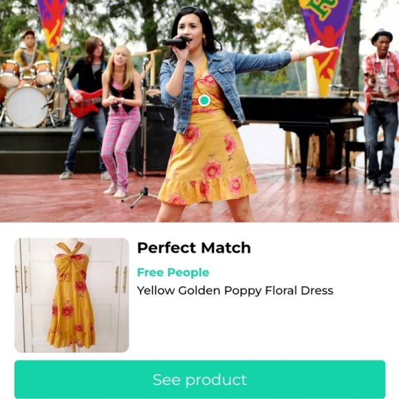 Free People Golden Poppy Floral Dress Size 4 - Picture 7 of 7